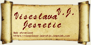 Višeslava Jesretić vizit kartica